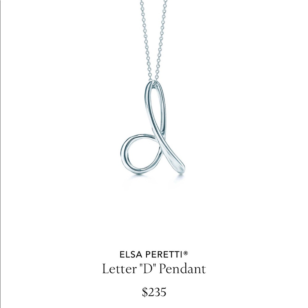 Tiffany & Co.  Elsa Peretti Letter “d” Pendant